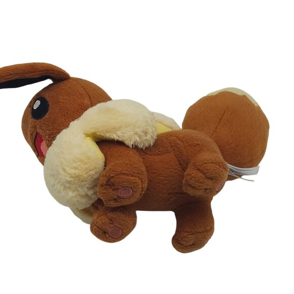 Pokemon by TOMY Eevee Plush Toy 6" Soft Brown Cream Collectible For Kids Or Fans - Picture 6 of 7
